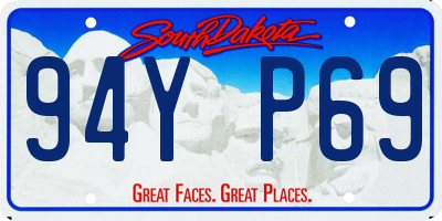 SD license plate 94YP69