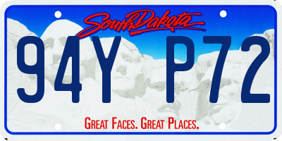 SD license plate 94YP72
