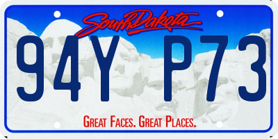 SD license plate 94YP73