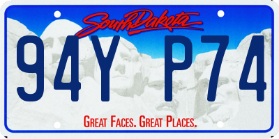 SD license plate 94YP74