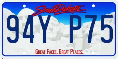 SD license plate 94YP75