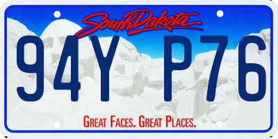 SD license plate 94YP76