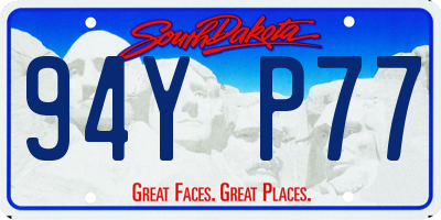 SD license plate 94YP77