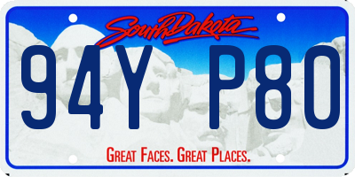 SD license plate 94YP80