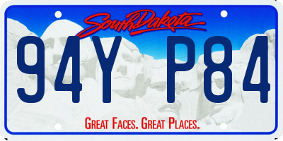 SD license plate 94YP84