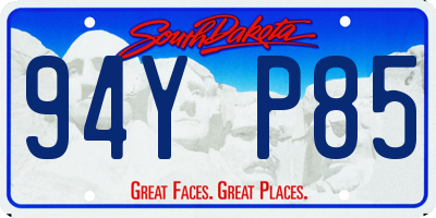 SD license plate 94YP85