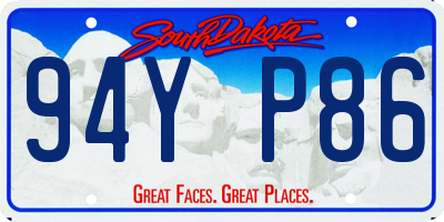 SD license plate 94YP86