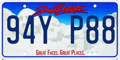 SD license plate 94YP88