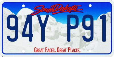 SD license plate 94YP91