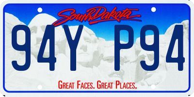 SD license plate 94YP94