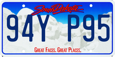 SD license plate 94YP95