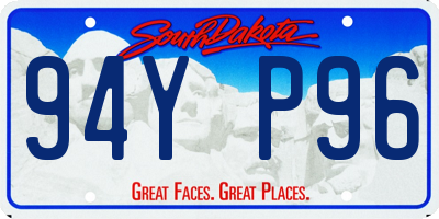 SD license plate 94YP96
