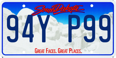 SD license plate 94YP99