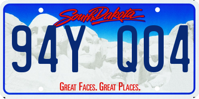 SD license plate 94YQ04