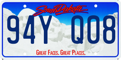 SD license plate 94YQ08