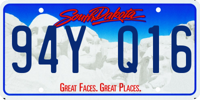 SD license plate 94YQ16