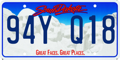 SD license plate 94YQ18