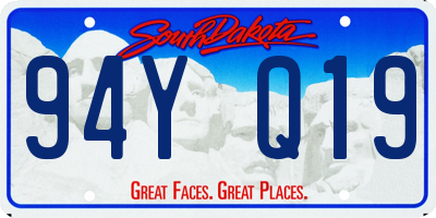 SD license plate 94YQ19