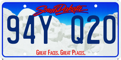 SD license plate 94YQ20