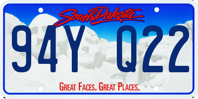 SD license plate 94YQ22