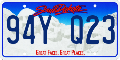 SD license plate 94YQ23