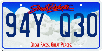 SD license plate 94YQ30