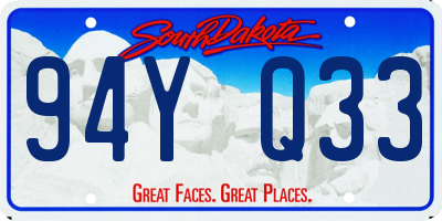 SD license plate 94YQ33