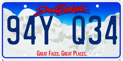 SD license plate 94YQ34