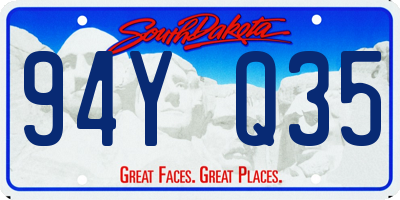 SD license plate 94YQ35