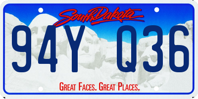 SD license plate 94YQ36
