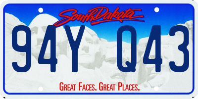 SD license plate 94YQ43