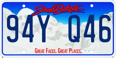 SD license plate 94YQ46