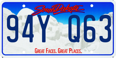 SD license plate 94YQ63