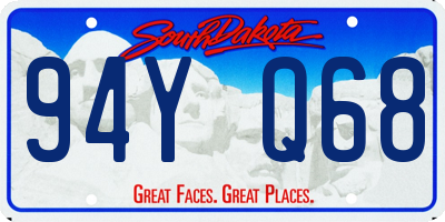 SD license plate 94YQ68