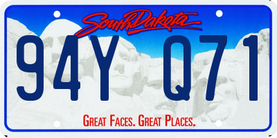 SD license plate 94YQ71
