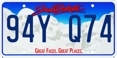SD license plate 94YQ74