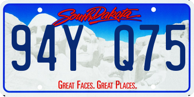 SD license plate 94YQ75