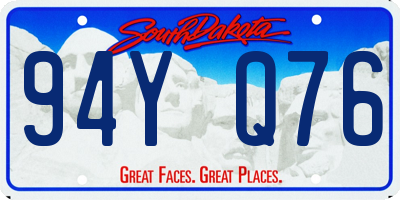 SD license plate 94YQ76