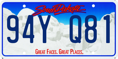 SD license plate 94YQ81