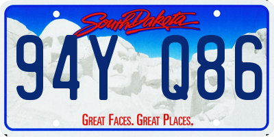 SD license plate 94YQ86