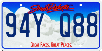 SD license plate 94YQ88