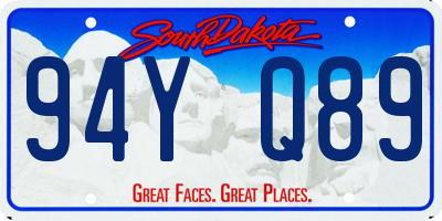 SD license plate 94YQ89