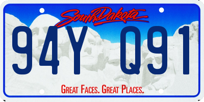 SD license plate 94YQ91