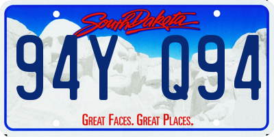 SD license plate 94YQ94