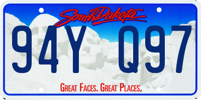 SD license plate 94YQ97