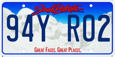 SD license plate 94YR02