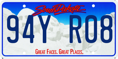 SD license plate 94YR08