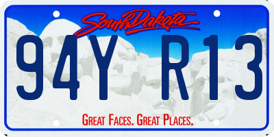 SD license plate 94YR13