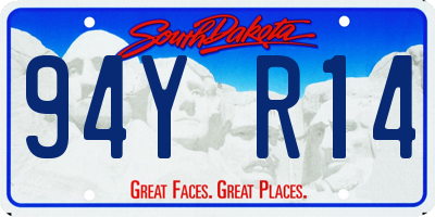 SD license plate 94YR14