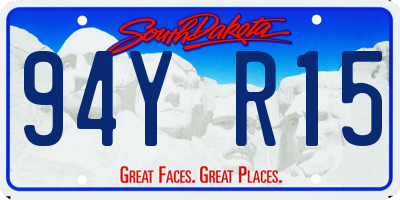 SD license plate 94YR15